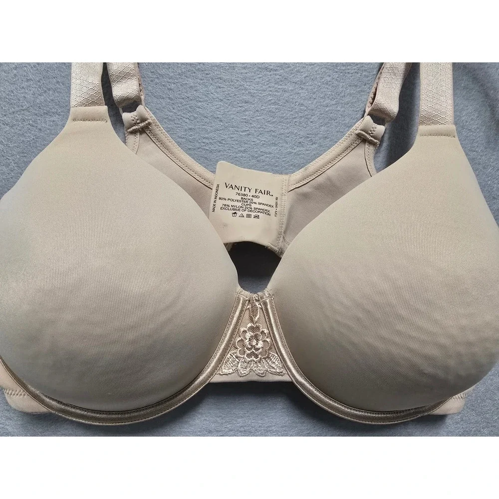 Vanity Fair Beauty Back Beige Full Figure Underwire Bra 40D